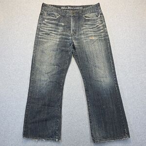Guess Jeans Laredo Vintage Distressed Straight Leg Jeans Size 36x31